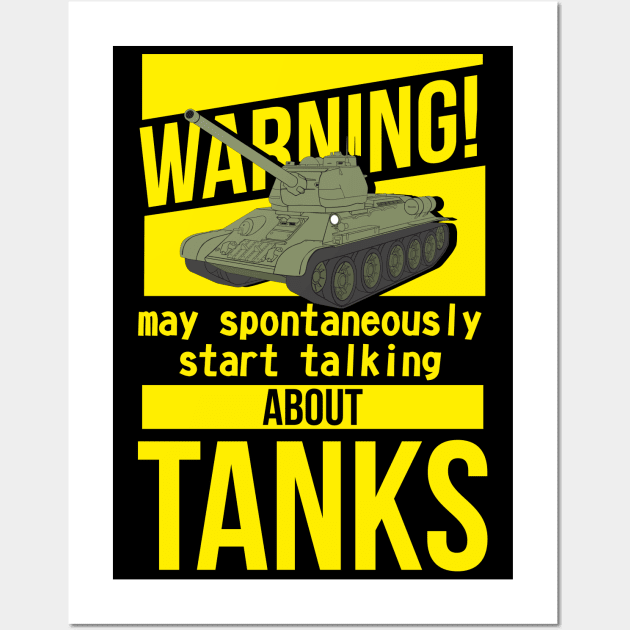 I spontaneously talk about tanks T-34-85 Wall Art by FAawRay